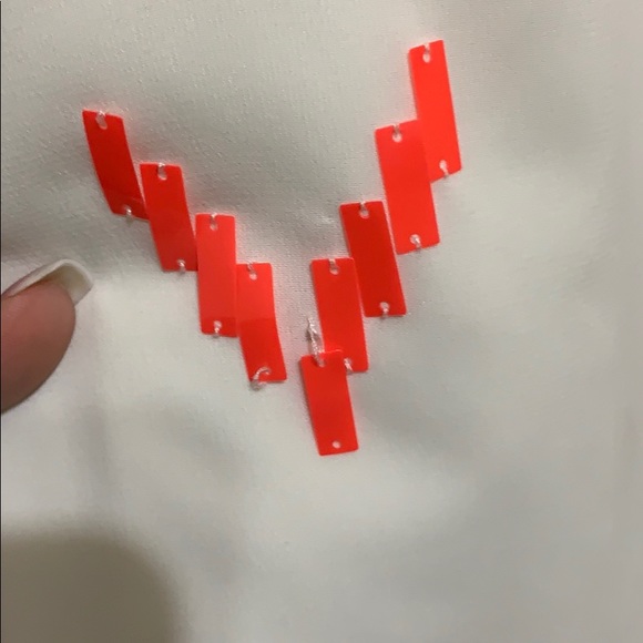 Rehab- bohemian white dress with sequins- Small - Picture 5 of 6